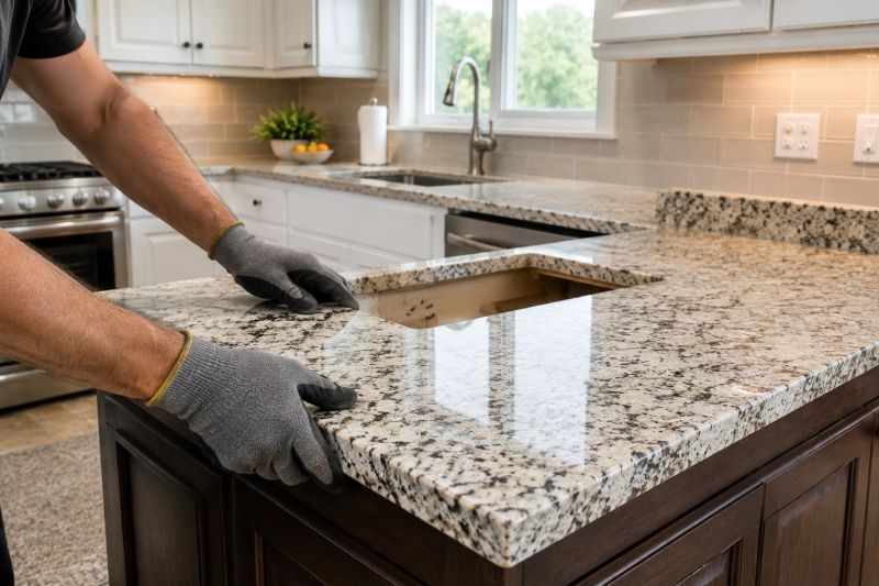 Granite Slab Installation in Santa Rosa, CA